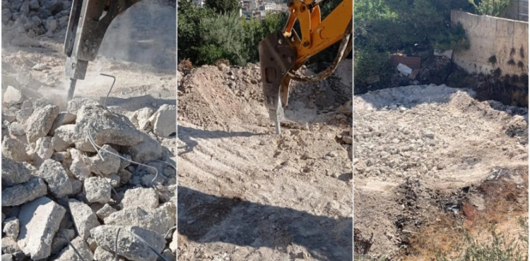 The occupation forces a man from Jerusalem to demolish the foundations of his home.