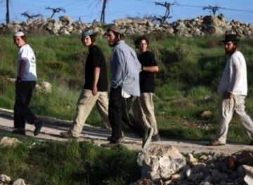 Dozens of settlers organize a provocative march east of Bethlehem