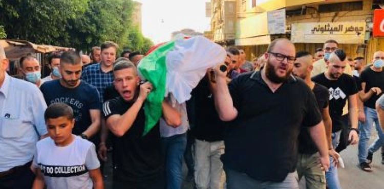 The funeral of the martyr Jabarin in Jenin