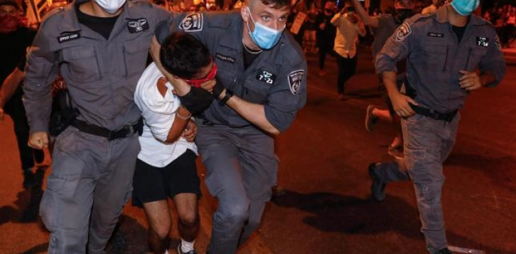 11 Israelis arrested during a demonstration against Netanyahu