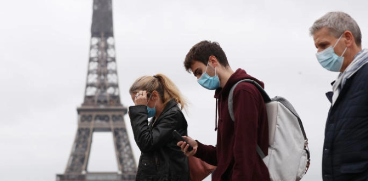 The number of visitors to the Eiffel Tower has decreased due to the Coronavirus pandemic