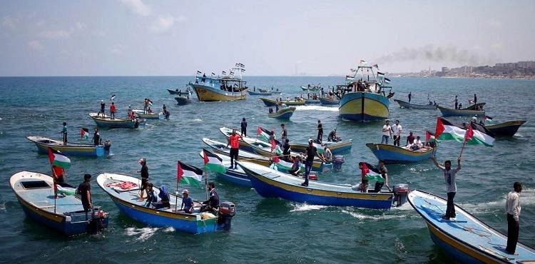 A number of citizens injured in the Gaza naval march