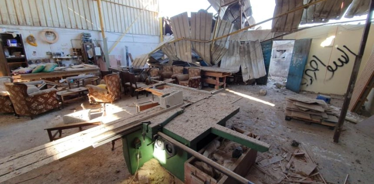extensive damage to factories and infrastructure in Gaza as a result of the Israeli aggression