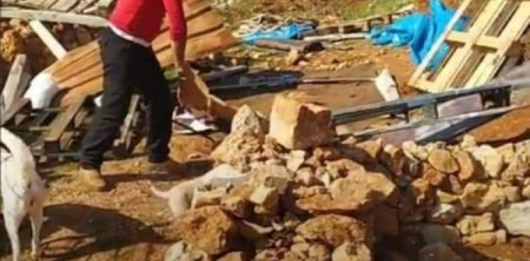 The occupation forces demolished a farmhouse in Al-Khader and confiscated its contents