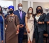 Tlaib taking the oath in Congress in Palestinian dress