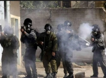 Choking injuries, as the occupation stormed the village of Ras Karkar