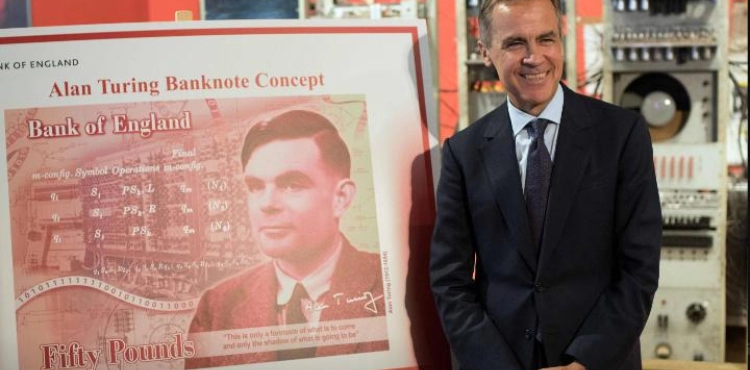 Mathematician Alan Turing photo on Â£ 50 note