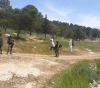 Settlers take over an agricultural road and cut down olive trees in Salfit