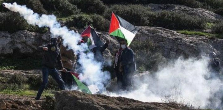 Nablus: The occupation suppressed two peaceful marches against the settlements in Beit Dajan and Beit Dajan