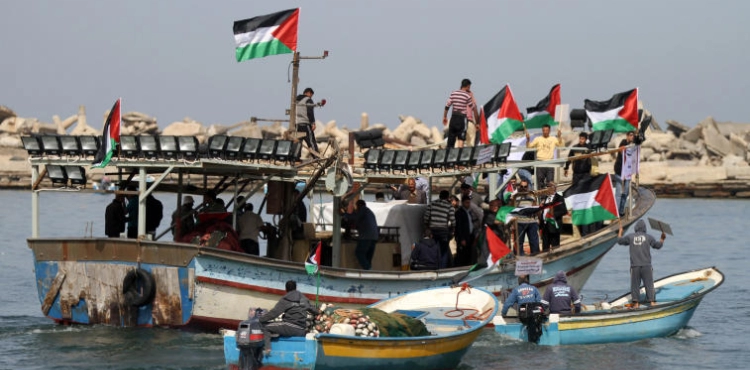 A march in Gaza to reject the siege