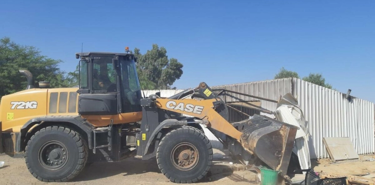 The occupation demolishes the foundations of a house east of Jericho