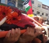 Thousands of citizens mourn the body of the martyr Abu Roumi