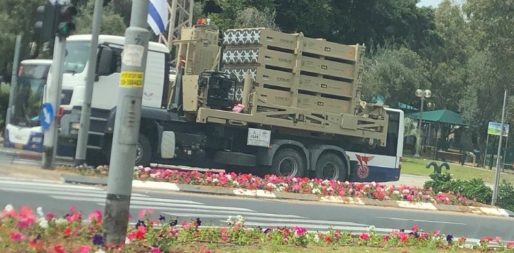 The deployment of iron dome batteries throughout Israel