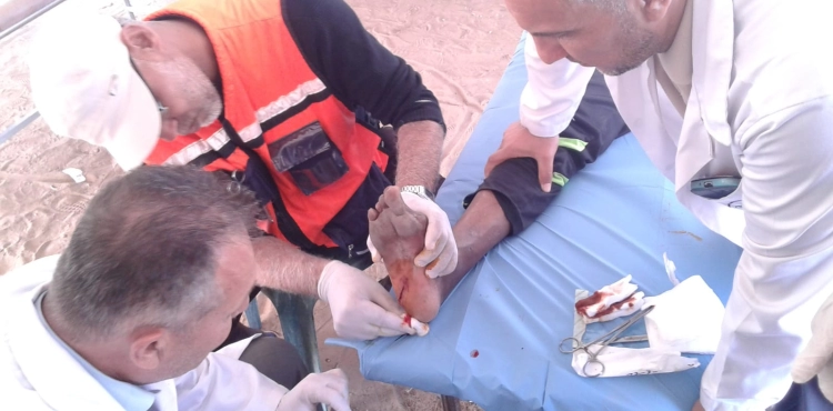 Child dies and injuries in return marchs east of Gaza Strip today