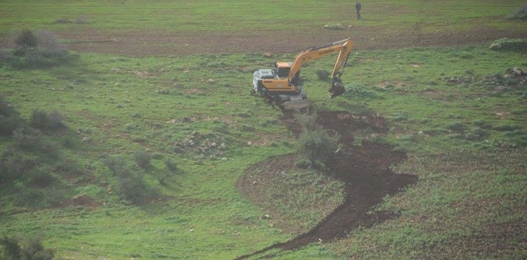 Occupation bulldozers distort the beauty of nature in the Jordan Valley by destroying and persecuting farmers