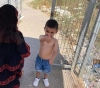 The occupation forces a child to take off his clothes in Jenin