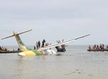 Plane wreckage recovered from Lake Victoria in Tanzania