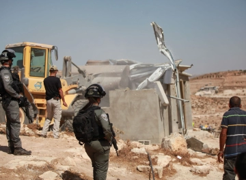 The occupation demolishes facilities east of Qalqilya