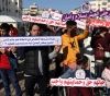 Dozens of people with special needs demonstrate in Gaza to demand their rights