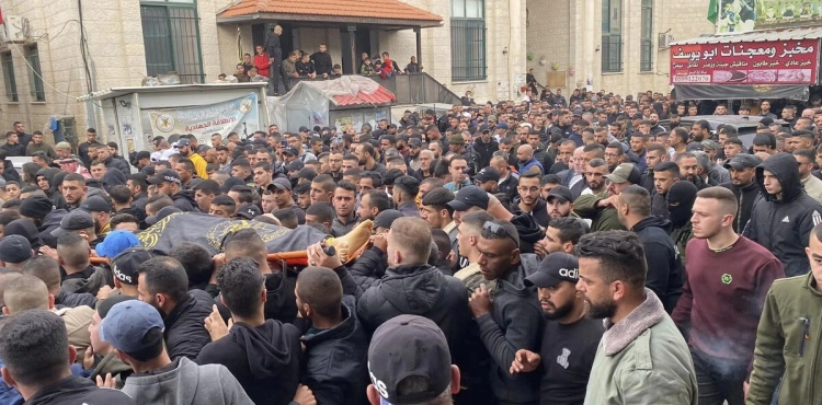 The funeral of the martyr Omar Al-Saadi in Jenin camp