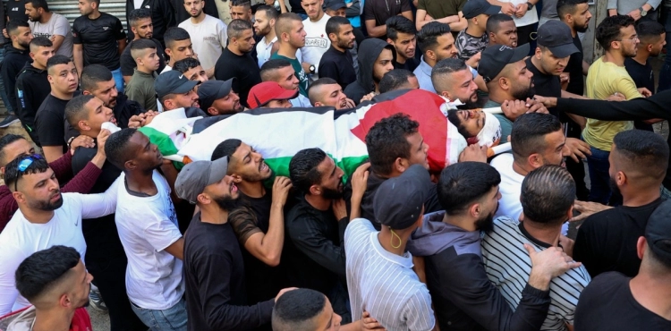 The funeral of the martyrs Misheh and Al-Araj in Balata camp