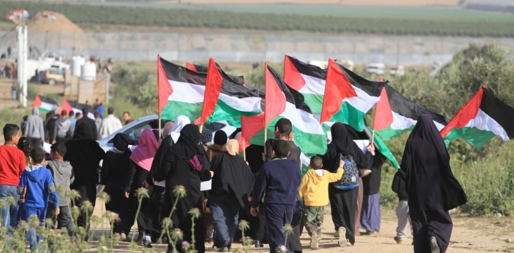Child dies and injuries in return marchs east of Gaza Strip today