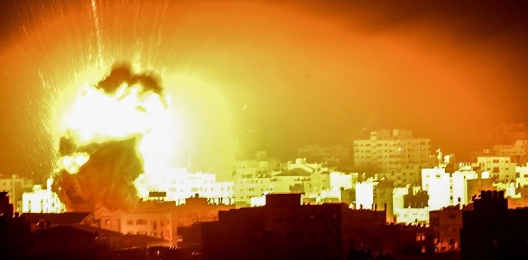 Israeli shelling on The Gaza Strip and resistance responds